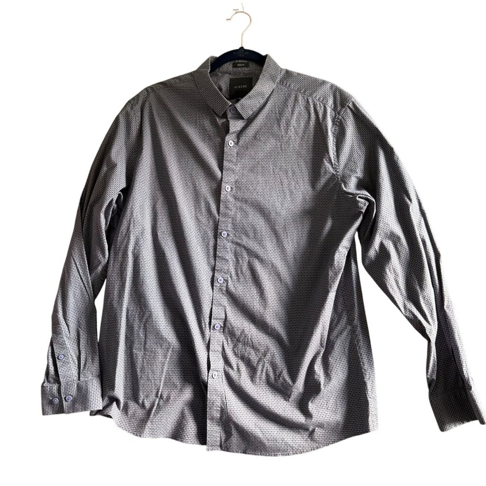 01. Algo Printed Regular Fit Button-Down Shirt Me… - image 1